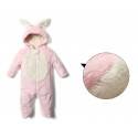 Barboteuse/costume de carnaval petit lapin doublée en coton biologique 