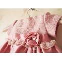 Baby Flower Girl Shantung Formal Dress Pink or Champagne 