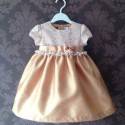 Baby Flower Girl Shantung Formal Dress Pink or Champagne 