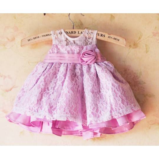 Baby flower girl formal dress Pink 1M - 4 years 