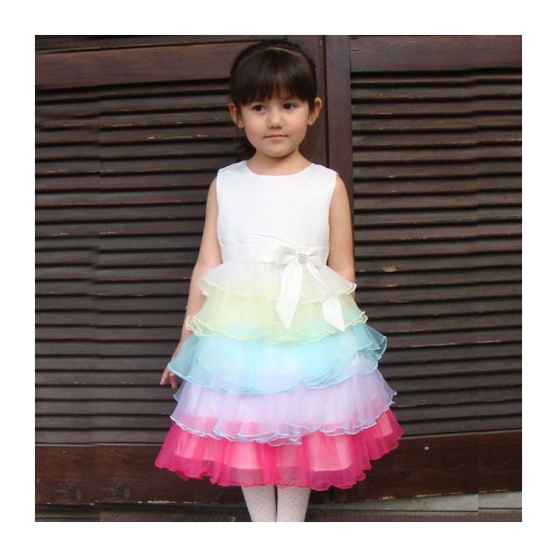 Flower Girl Formal Dress Model "Rainbow Princess" 1-8 years