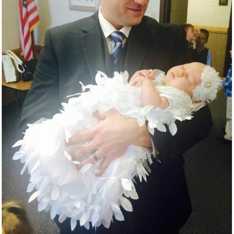 Robe blanche de cérémonie/baptême petite fille 3-24 mois
