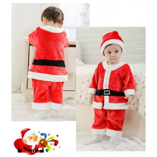 Completino Costume Babbo Natale Bambino 80cm - 95cm
