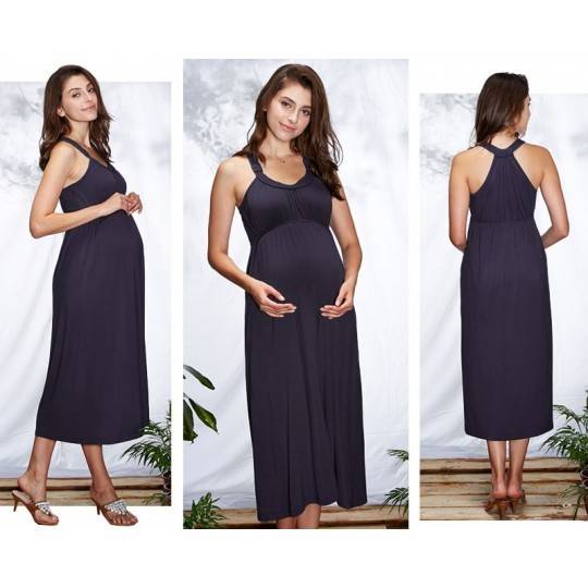 Robe longue de grossesse et allaitement