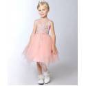 Flower girl peach-coloured formal dress 100-150 cm
