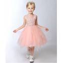 Flower girl peach-coloured formal dress 100-150 cm