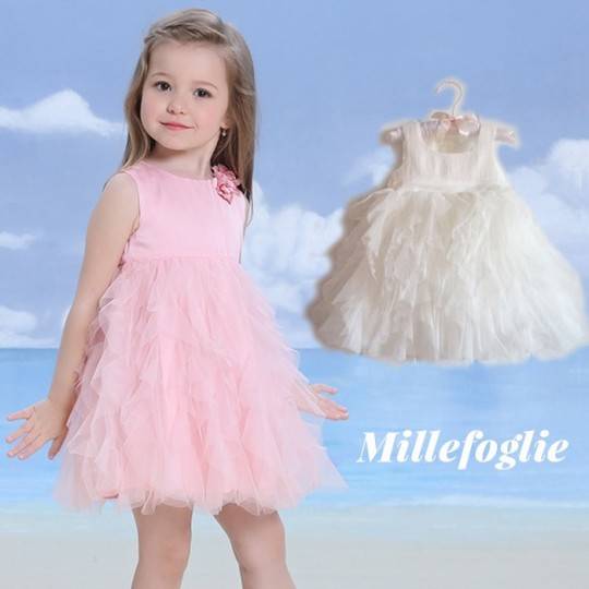 Robe de Cérémonie Demoiselle d&#039;honneur Fillle Blanche Rose 9M - 6 ans 