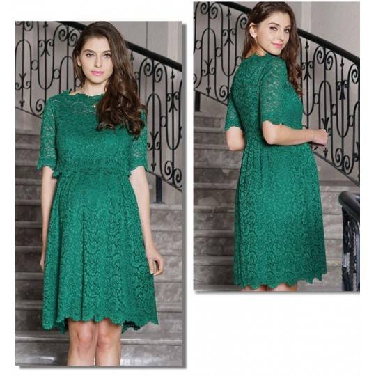 Maternity and nursing lace formal dress 2 pcs