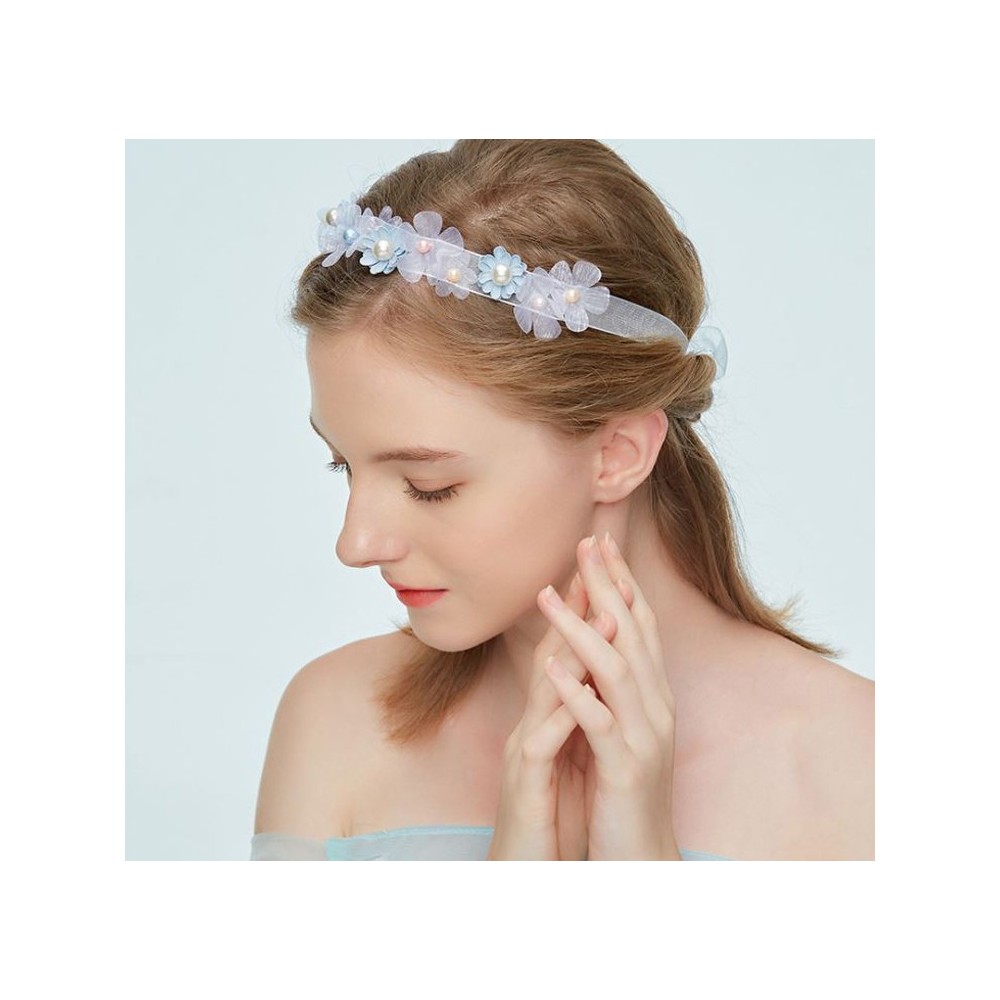 Adjustable light blue headband for ceremonies| PartyLook