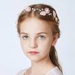 Decorated pink little girl headband for ceremonies