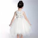 Flower girl formal dress color white 100-150 cm