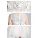 Robe couleur blanche de cérémonie fille-demoiselle d'honneur 100-150cm