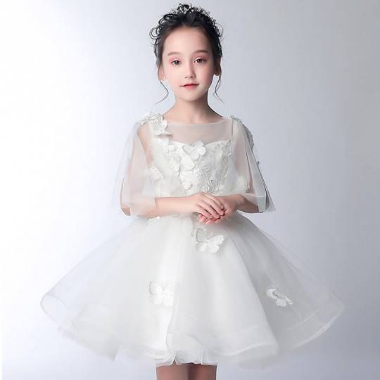 Flower girl formal dress 3/4 sleeves 100-150 cm