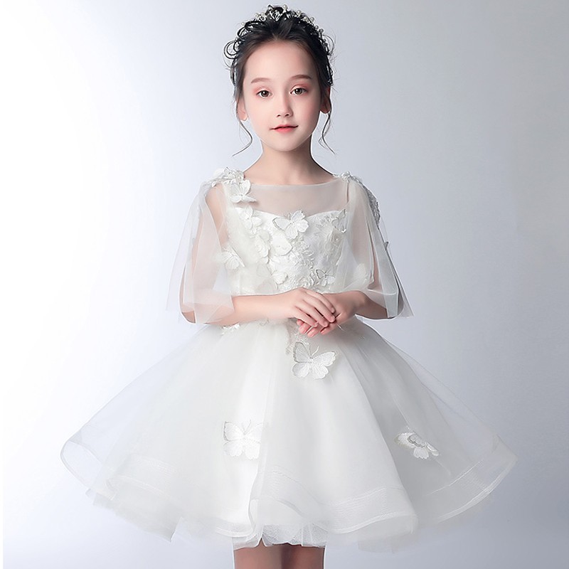 Little girl white hot sale formal dresses