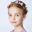 Decorated lavender little girl headband for ceremonies
