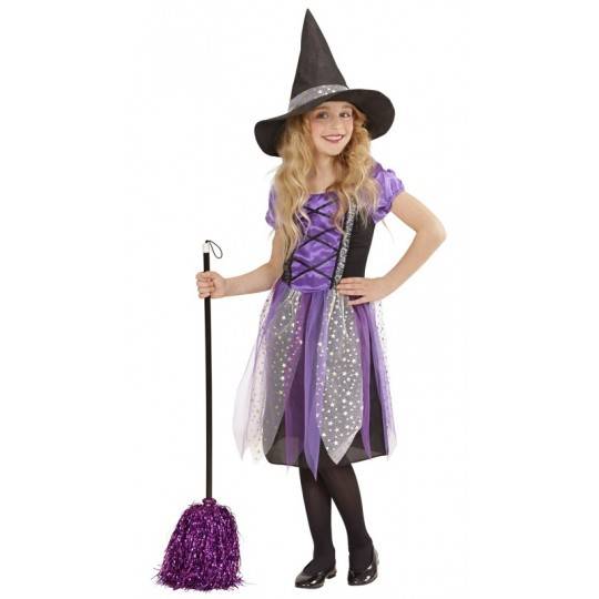 Costume petite sorcière en violet 5-7 ans