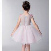 Flower girl pink formal dress 100-160 cm