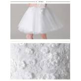 Flower girl formal white dress long sleeves 100-150cm