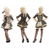 Costume de reine baroque noire pour femmes
