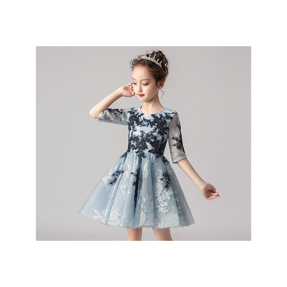 Robe bleu clair de cérémonie demoiselle d'honneur 100160cm PartyLook