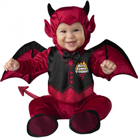 Costume Carnevale Halloween Diavoletto per Bambino Incharacter 0-24 mesi
