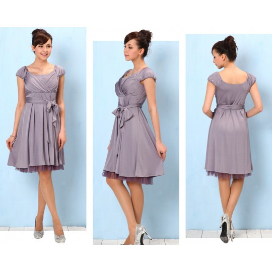 Wide sash Maternity and Nursing Formal Dress 