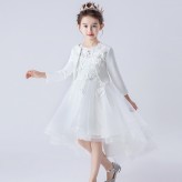 Embroidered Girl Formal Bolero White 90-160cm