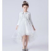 Embroidered Girl Formal Bolero White 90-160cm