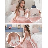 Vestito lungo cerimonia bimba damigella 100-160cm