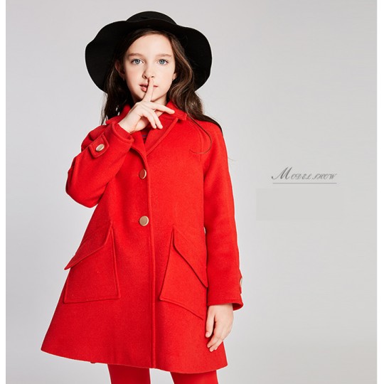 Girl christmas red coat with removable padded gilet 110-160cm