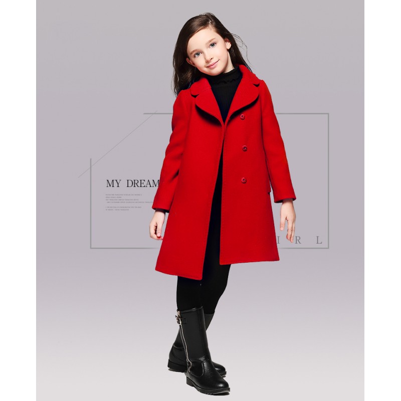 Girl christmas red coat 110-150cm