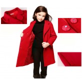 Manteau rouge fille cadeau de Noël 110 -50cm