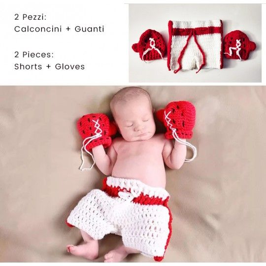 Costume de bébé Gants de boxeur et short de boxe