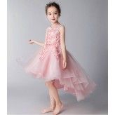 Flower girl ceremony formal dress pink 110-160cm