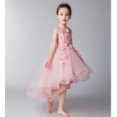 Flower girl ceremony formal dress pink 110-160cm