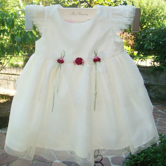 Vestito Battesimo Abitino cerimonia Bimba Ba3006 6M-9M