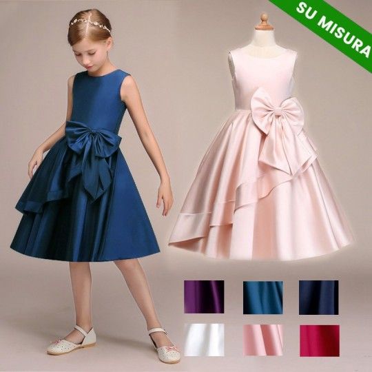 Tailored girl formal dress various colors
