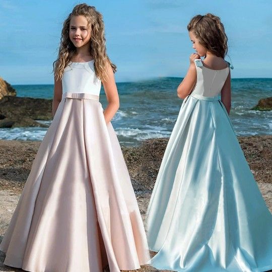 Tailored girl formal dress flower girl dress color of your choice