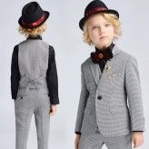 Boy Formal Suit 6 pieces fantasia houndstooth