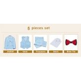 Ensemble de cérémonie enfant garçon pied de poule 6 pièces