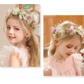 Set serre-tête décoré + boucles d'oreilles de cérémonie pour petite fille