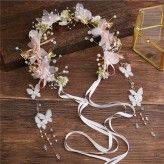 Set serre-tête décoré + boucles d'oreilles de cérémonie pour petite fille