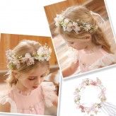Set serre-tête décoré + boucles d'oreilles de cérémonie pour petite fille
