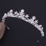 White * silver tiara for girl