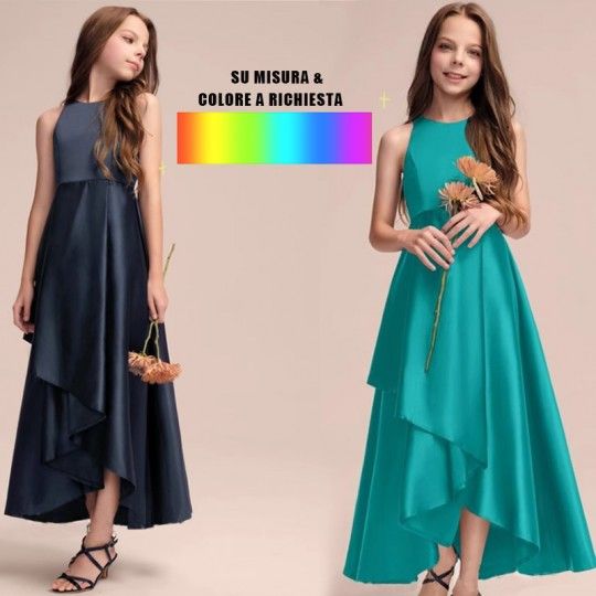 Robe de cérémonie pour fille sur mesure et couleur au choix